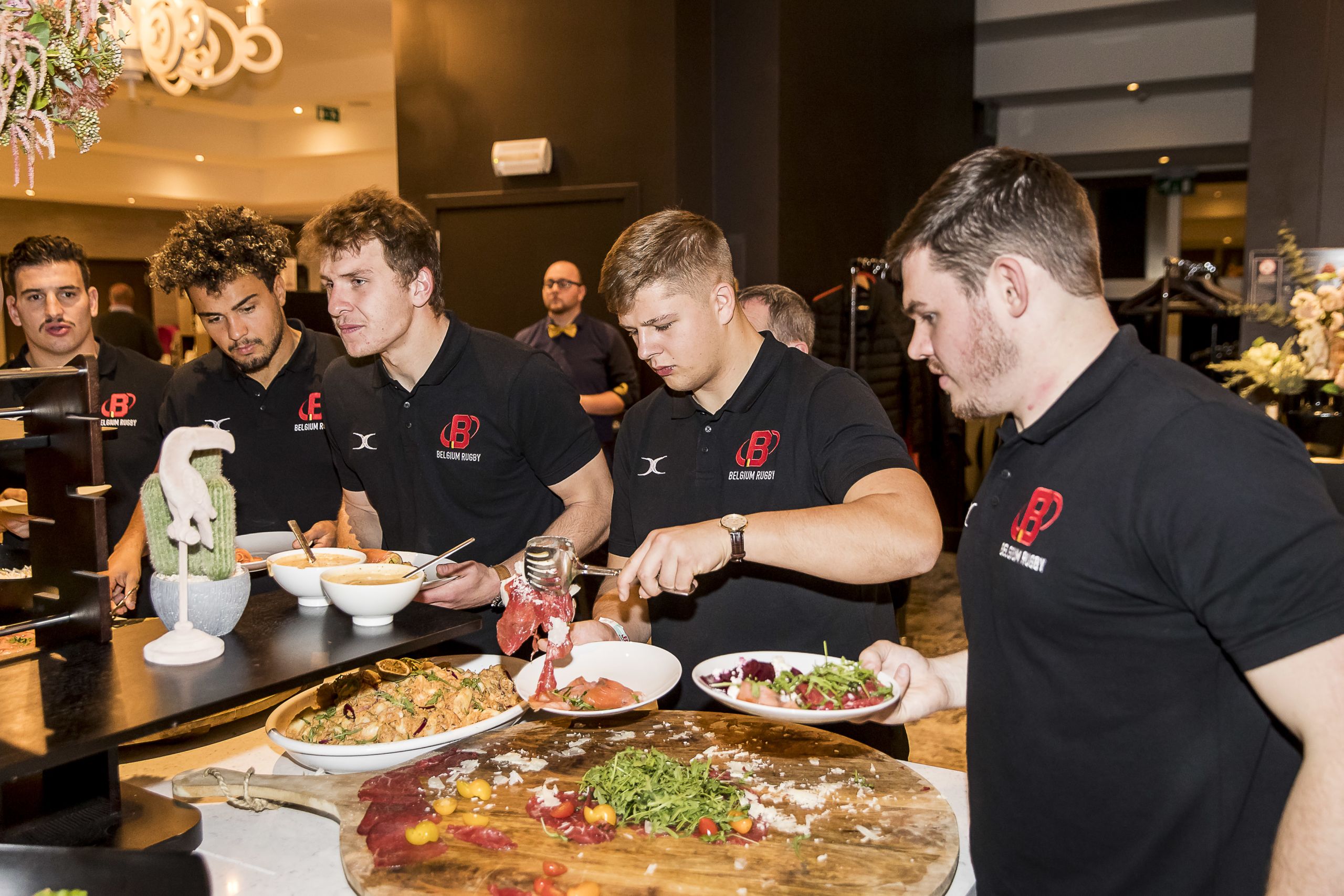 Dernier lunch avant le match. 