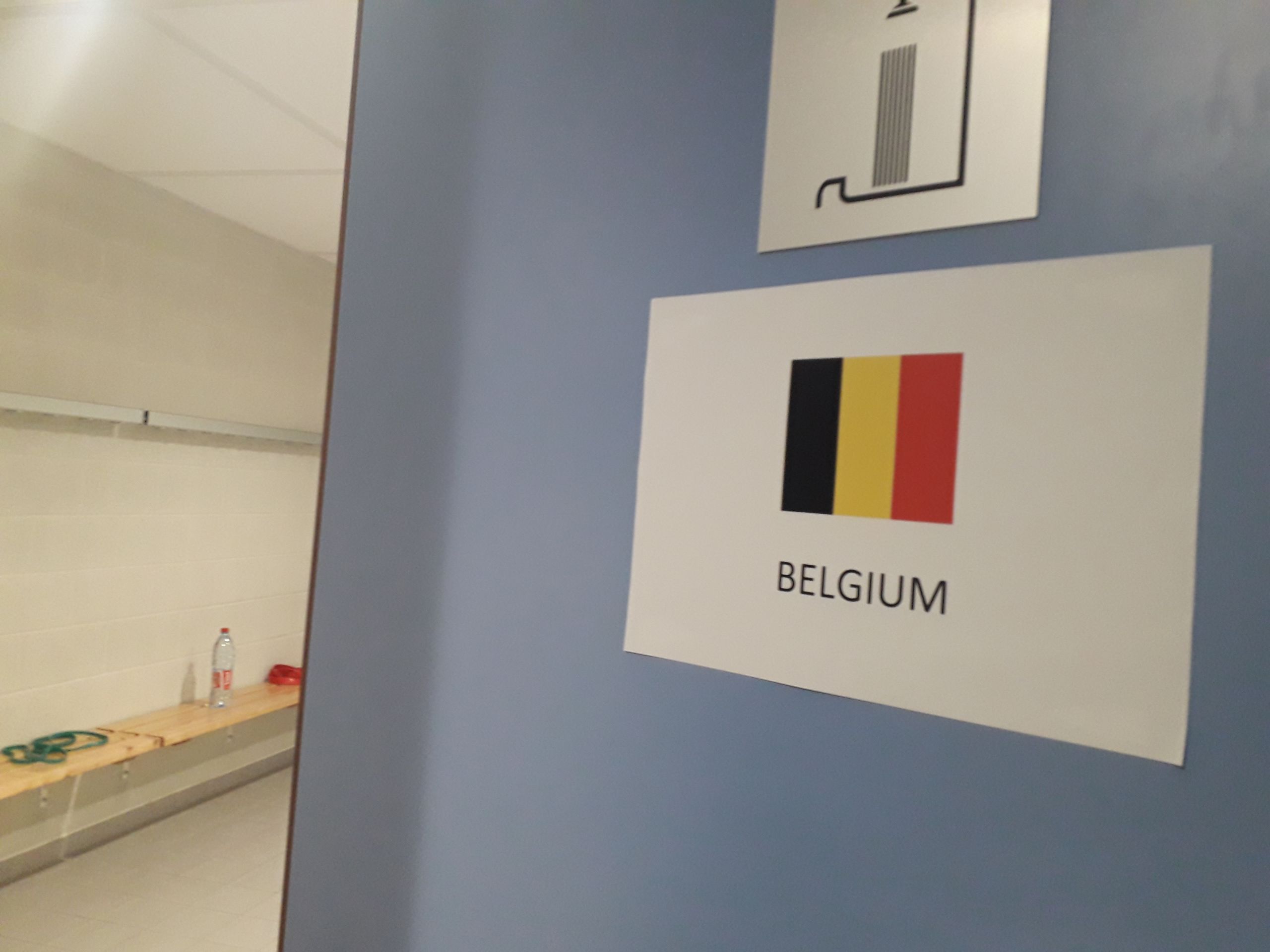 L'un des vestiaires de la Belgique. 