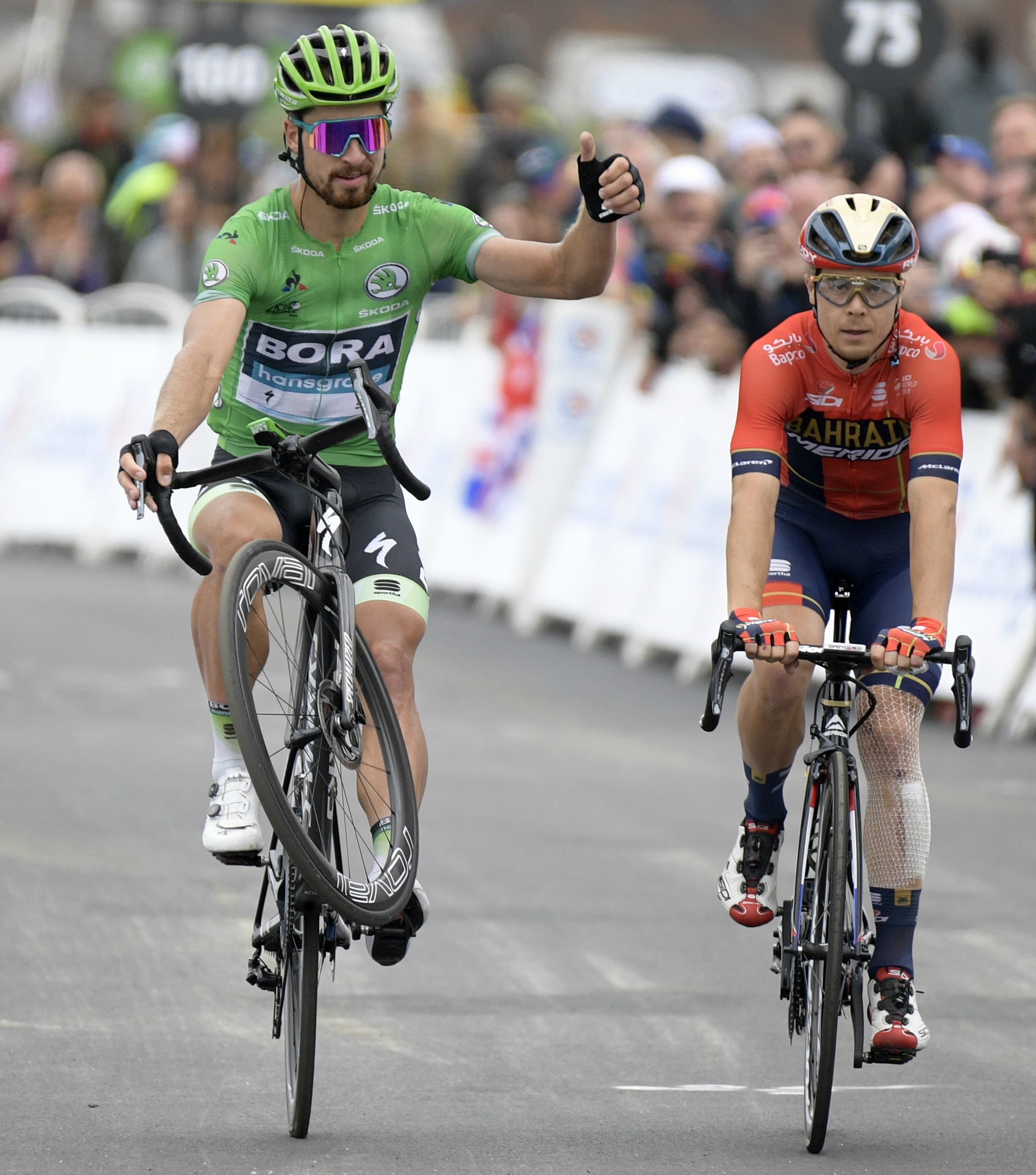 Sans la chute du Mur de Berlin et la fin du communisme, jamais le grand public n'aurait découvert les wheelings de Peter Sagan. (Belga)