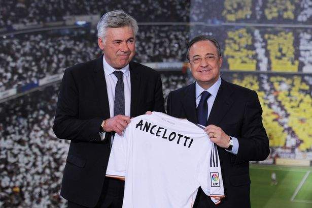 Ancelotti quand il a signé au Real Madrid.